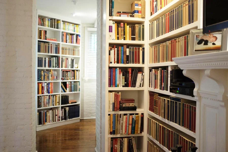 Hallway bookcases
