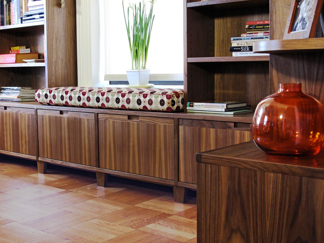 Walnut built-ins