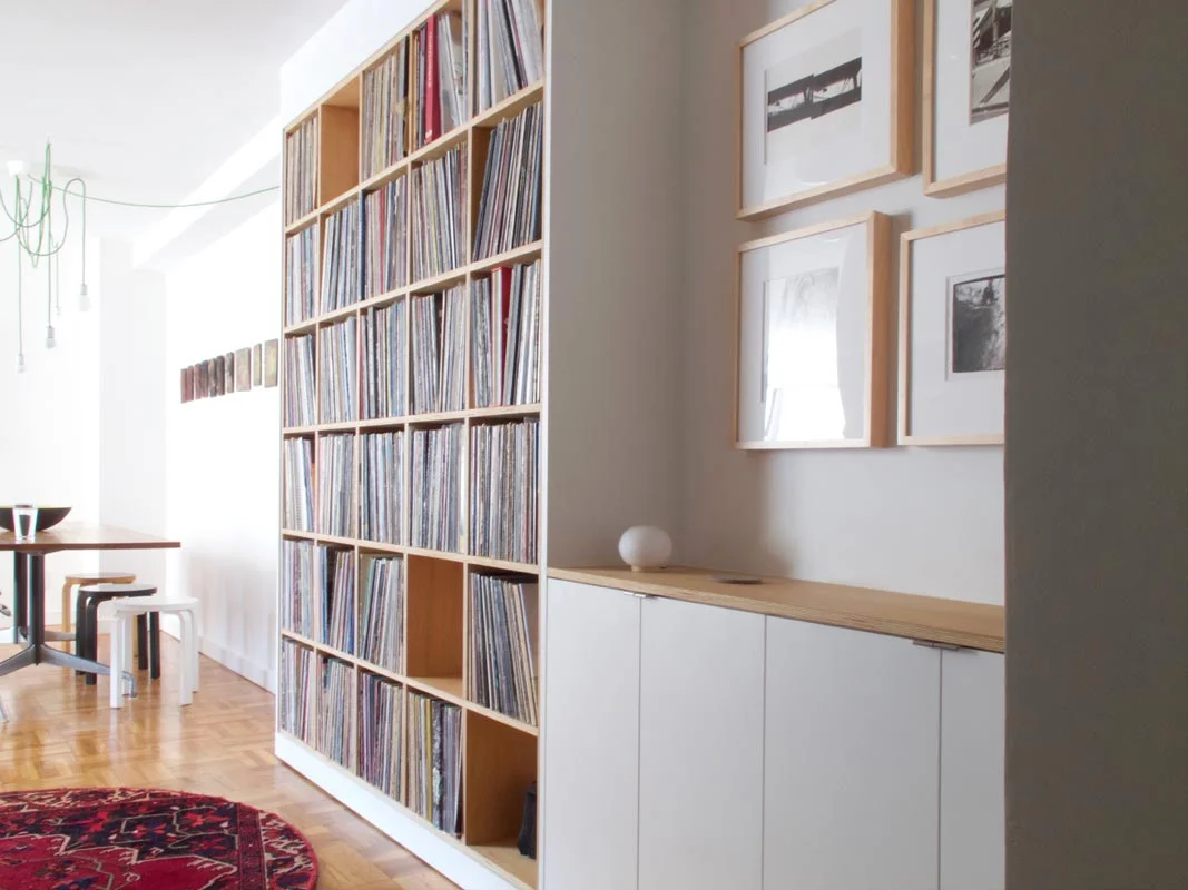 Built-in shelves and cabinets