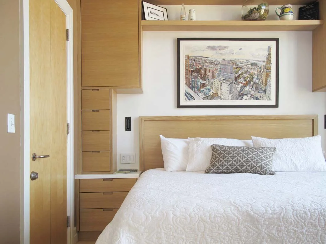 bedside table with built in light