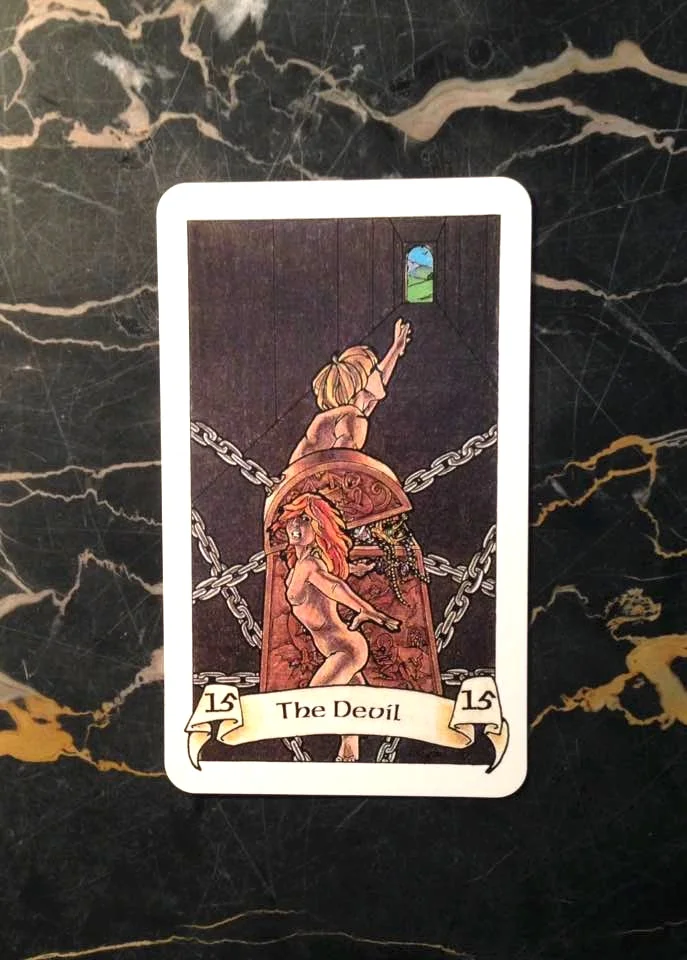 This card is from the Robin Wood deck, published in 1991.