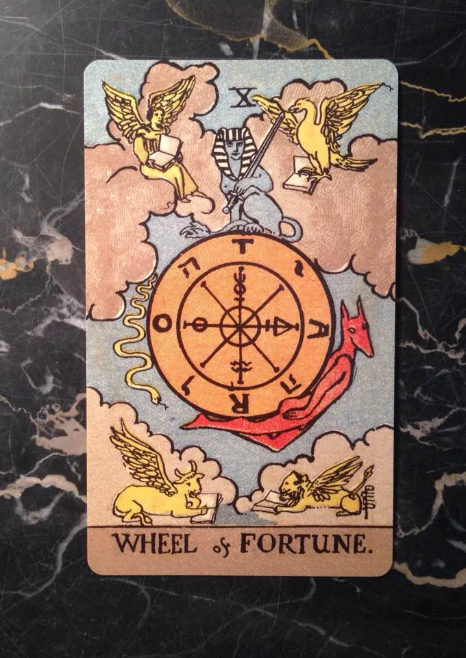 This card is from the Borderless edition of the Rider-Waite deck, from 1909.