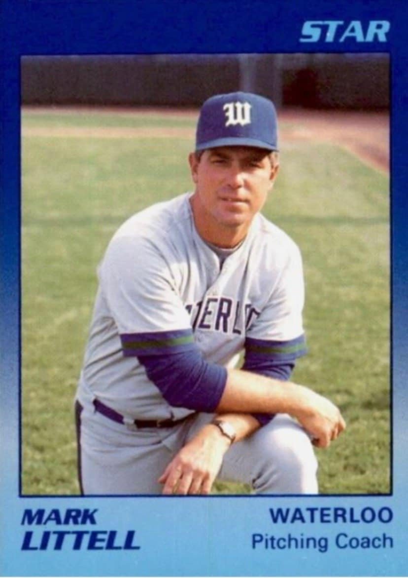 Mark as pitching coach of the Waterloo Diamonds, 1989