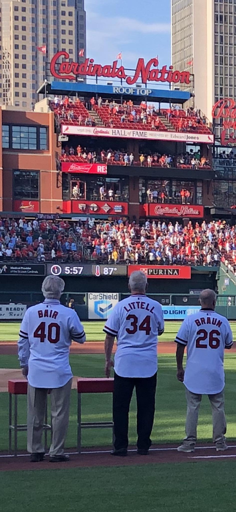 At the Cardinals 1982 World Championship team reunion, Busch Stadium, August 2022