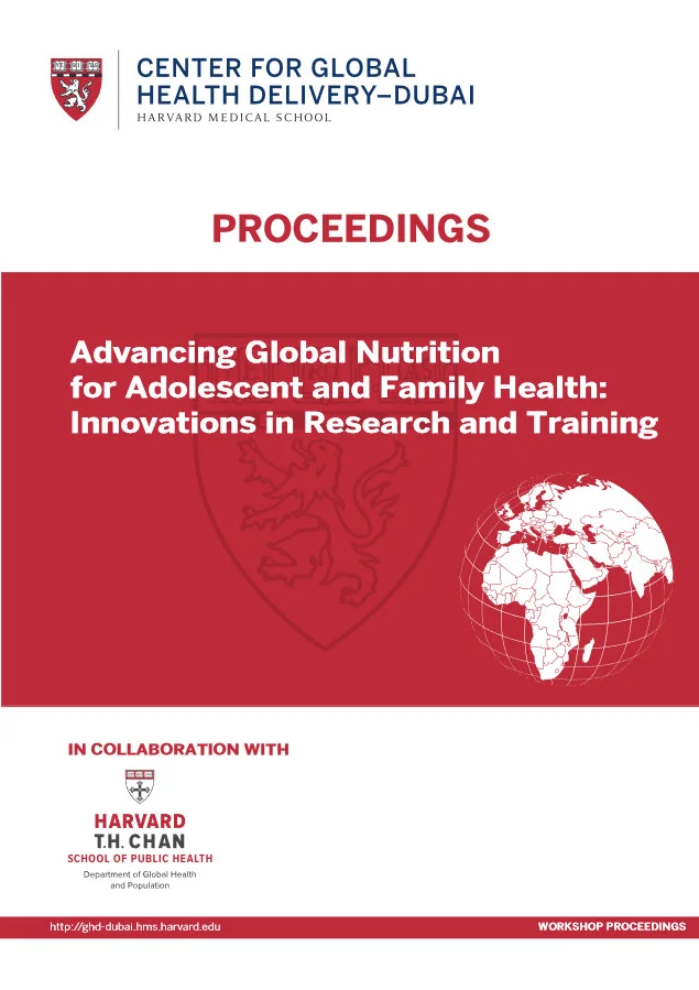 Advancing Global Nutrition for Adolescent and Family Health: Innovations in Research and Training - Workshop Proceedings