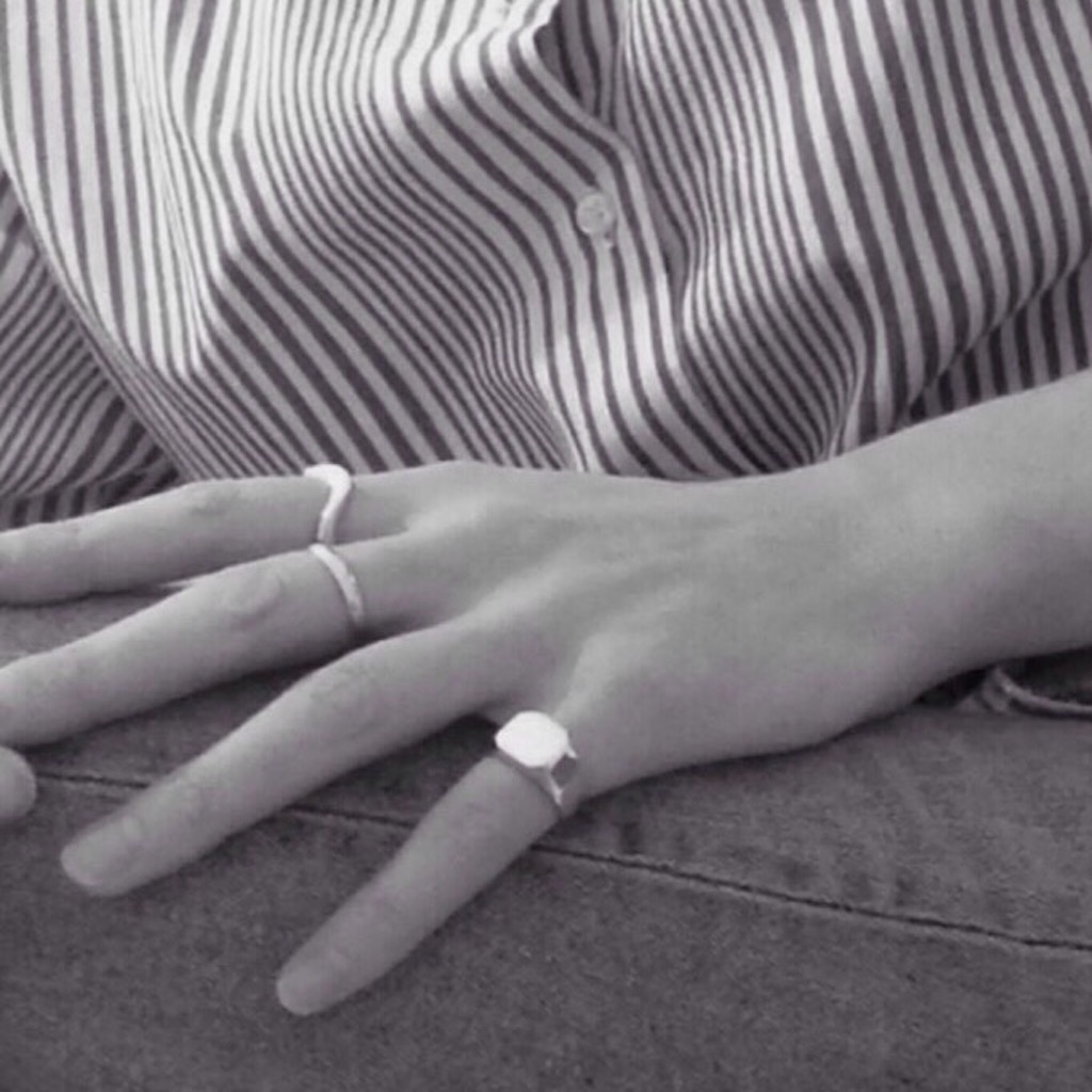SILVER BEAU AND ARLO SIGNET RING PINKY RING RUDDOCK JEWELLERY