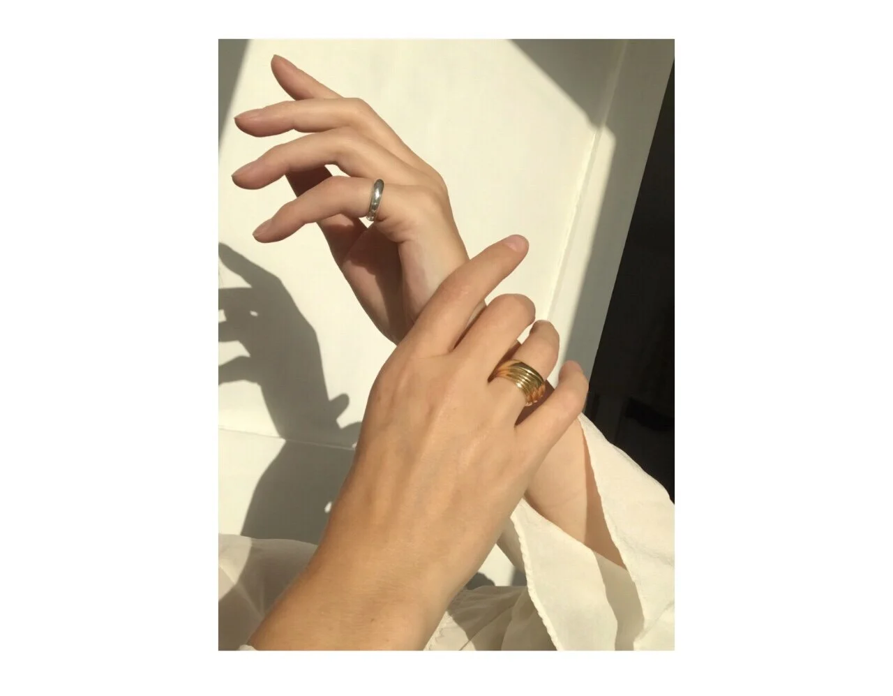 JENCKS GOLD RING AND SILVER ROMEE RING