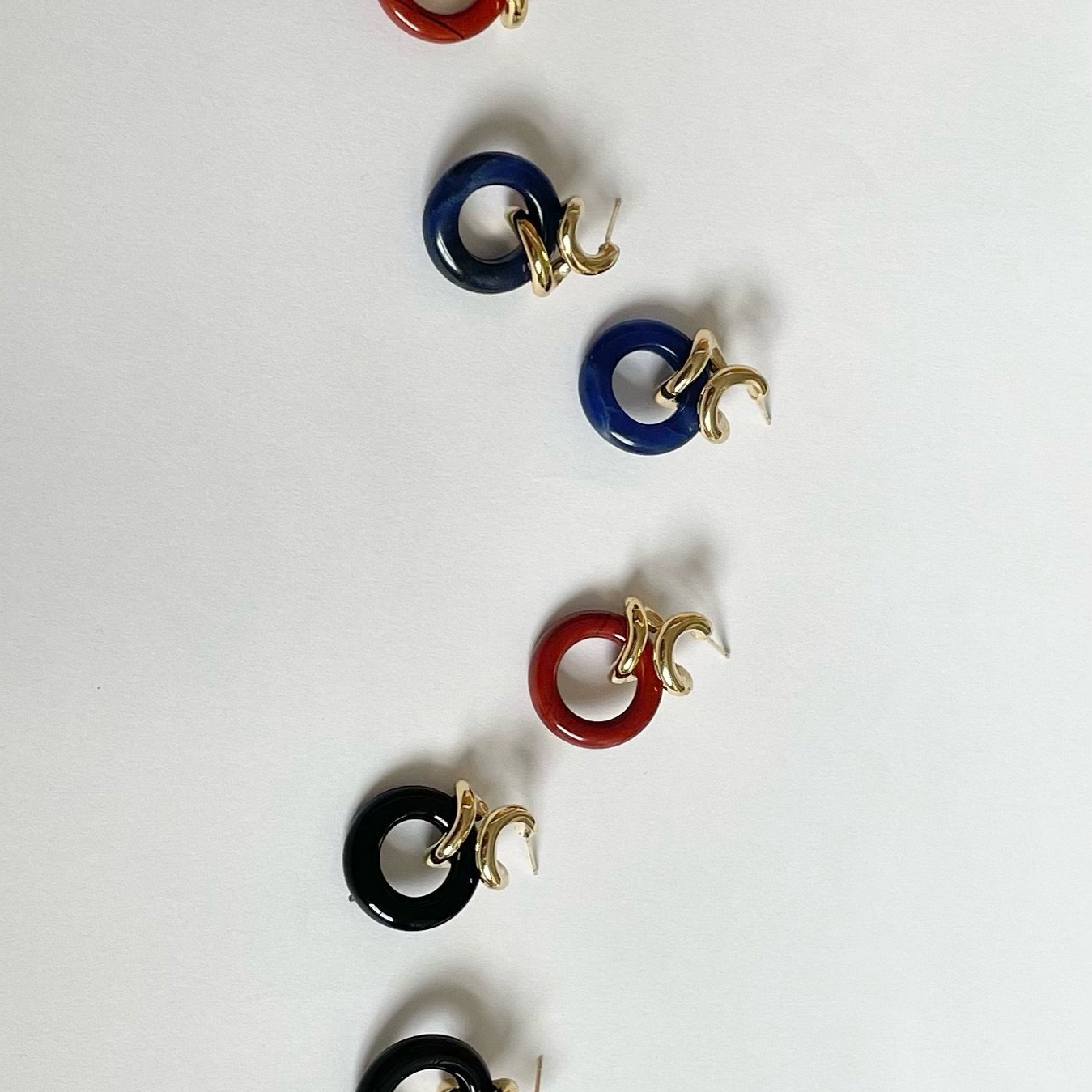 Options &hearts;️🤍💙🖤
Our favourite Rollo Earrings now come in a variety of combinations &hellip; Gold, Silver, Red Jasper, Black Onyx, Clear Quartz and Blue Sodalite. 

All ready to ship online @ www.ruddockjewellery.co.uk