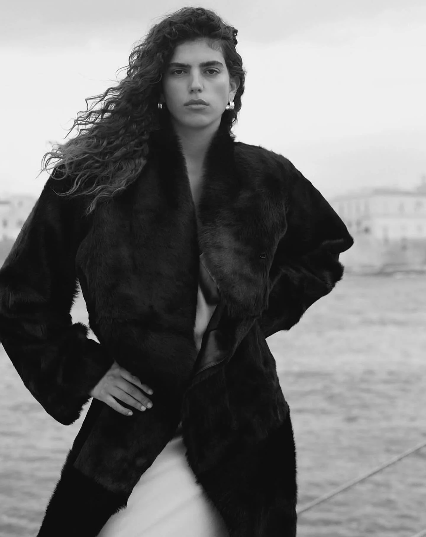 @sunmizrahii wearing the RIZZO EARRINGS for @vogue.polska 🩶
Styling and creative by @lorna.mc.gee 
Photography @lee__whittaker 
Hair @alessandrorebecchi 
Make up @giovanna_fucciolo 
Casting @marina.fairfax 
Produced @thecoralproduction