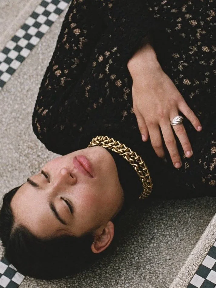 Still one of my all time favourite shoots&hellip; Rosa necklace, Saint Malo necklace and Gia ring 🖤

Photographed and styled by @studio.yamine 
Hair and make up @nickyweir_makeup 
Model @hana___vulva 
Styling assistant @mariona.bello