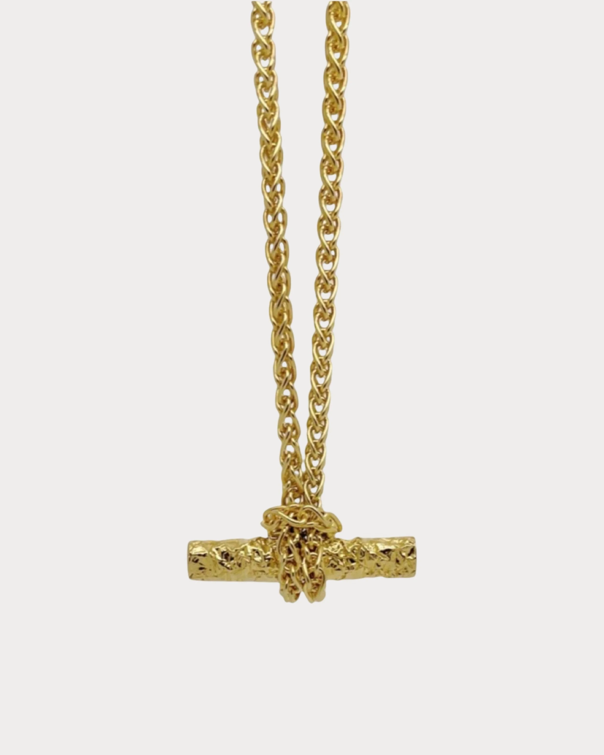 KNOTTED T BAR NECKLACE