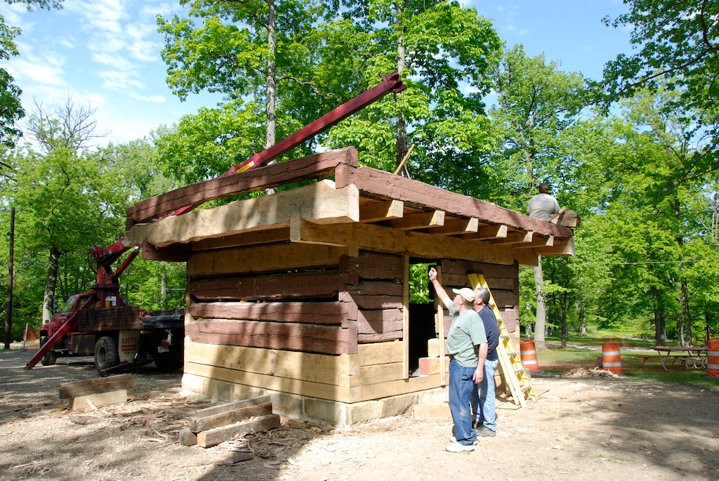 Restoring a landmark Blockhouse constructed during the war of 1812.