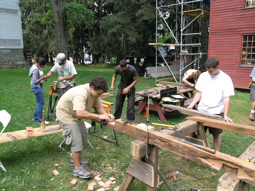 Mt. Lebanon Shaker Village field school, 2006. The village's Granary building was fully restored in the course of this project.