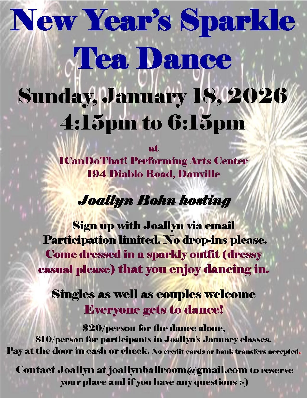 New Year's Sparkle Tea Dance