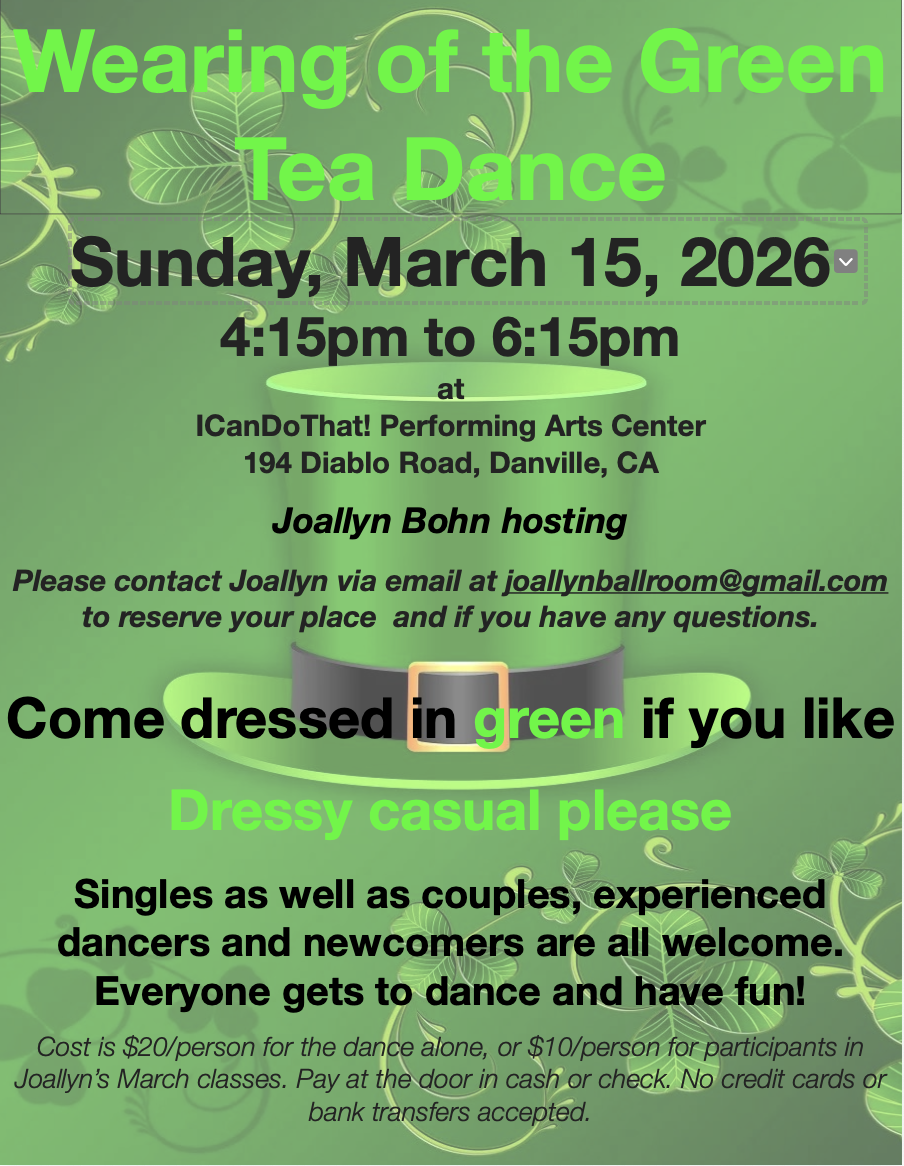 Wearing of the Green Tea Dance