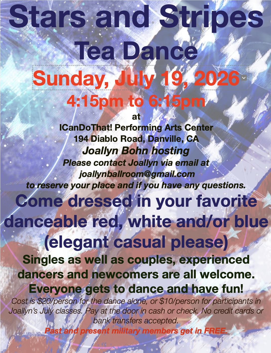 Stars and Stripes Tea Dance