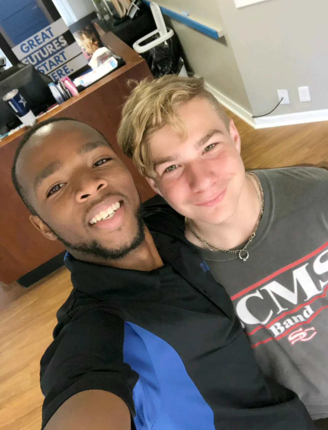 Mr. Jalen, NCBGC staff member with Hayden.