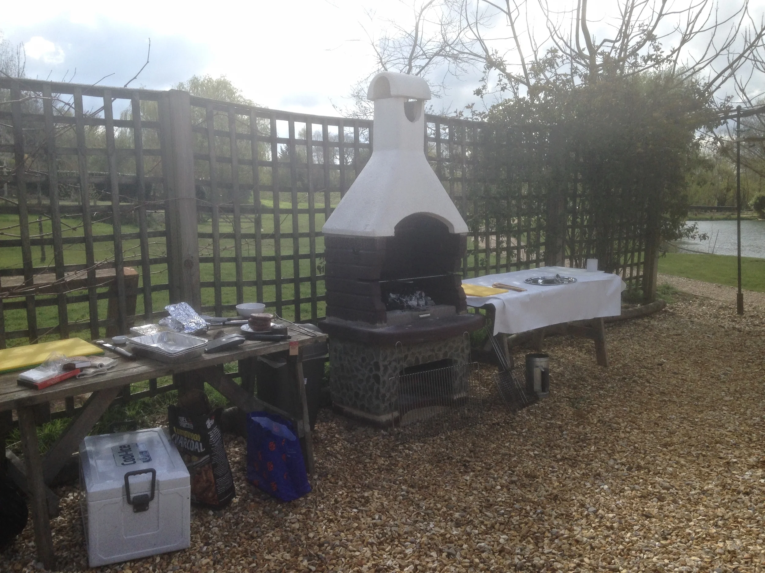 Our new masonry barbecue.