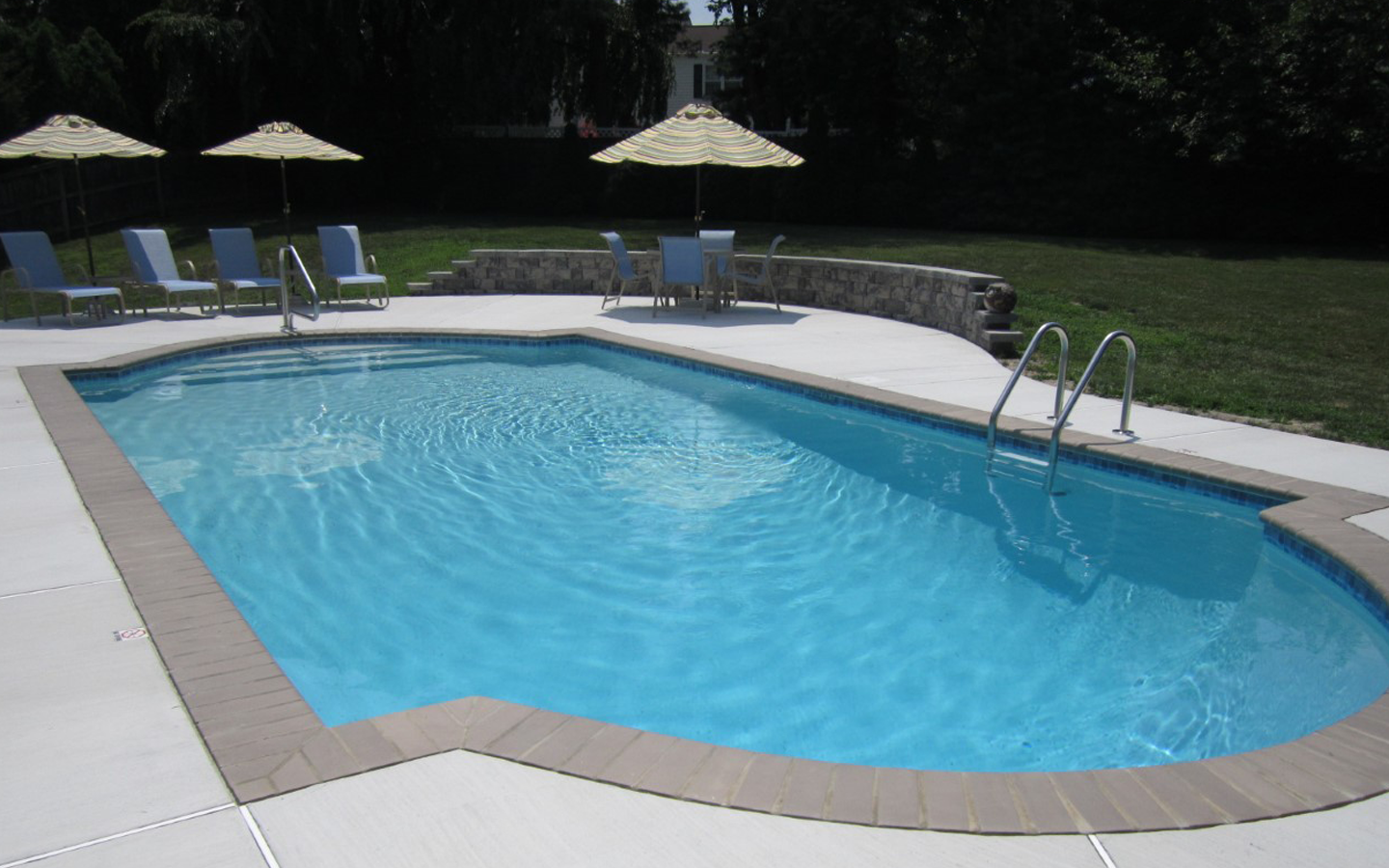  The pool is much better than new! The patio area is more suited for family entertainment, the dual main drain eliminated a serious safety issue, and the updated selections increase the value. Happy Client. 