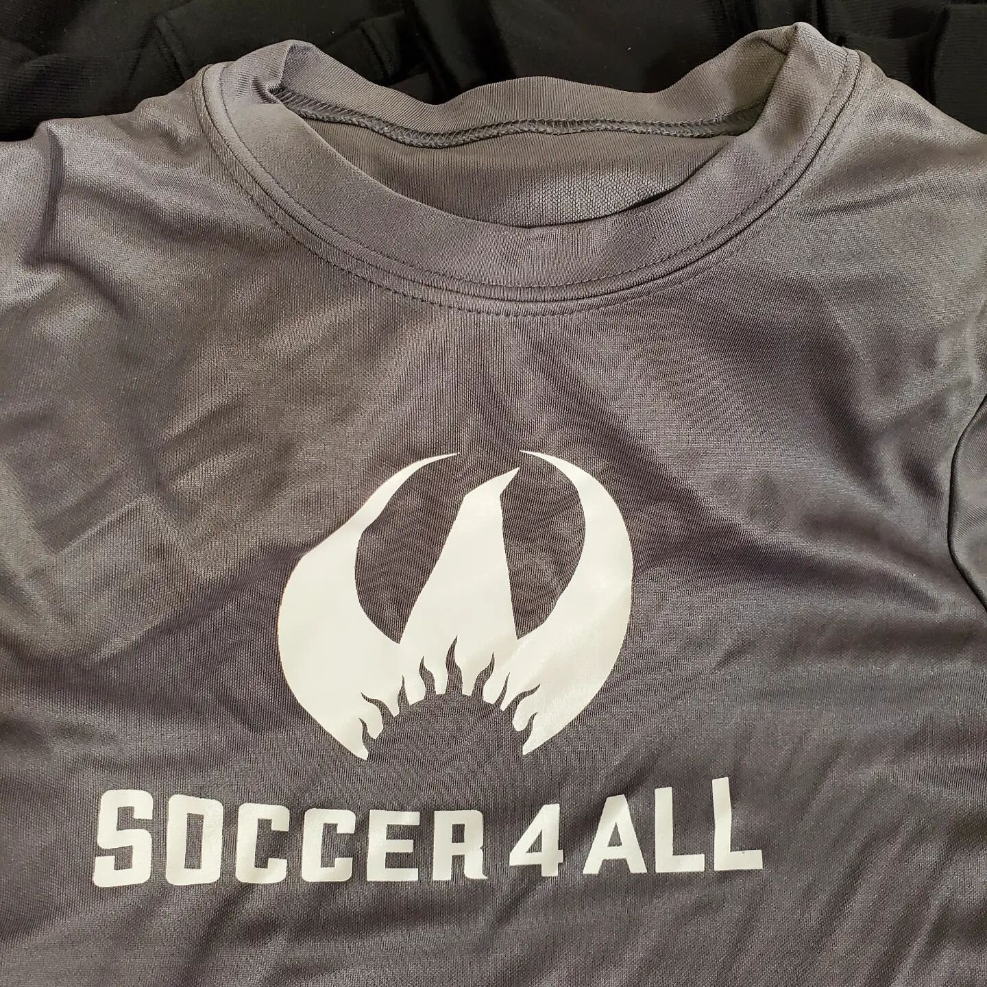 &quot;Soccer For All &quot; Jerseys. Poly White Ink.