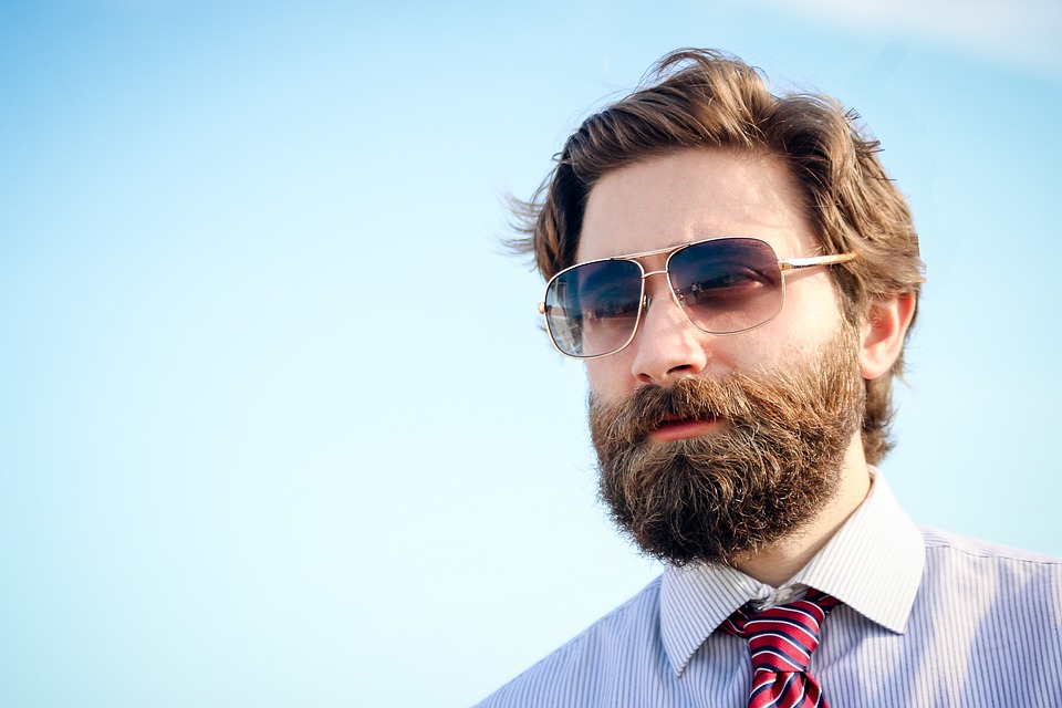 Business Man Sunglasses Sky Guy Beard