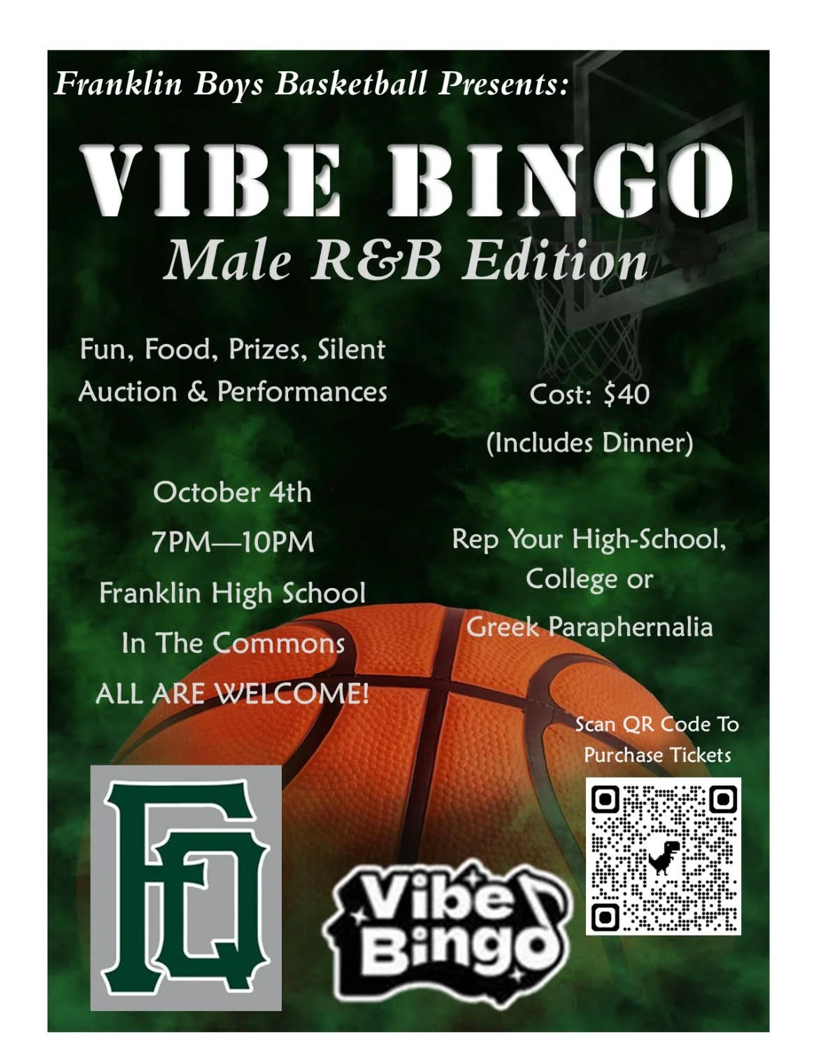 Vibe Bingo to support FHS Boys Basketball