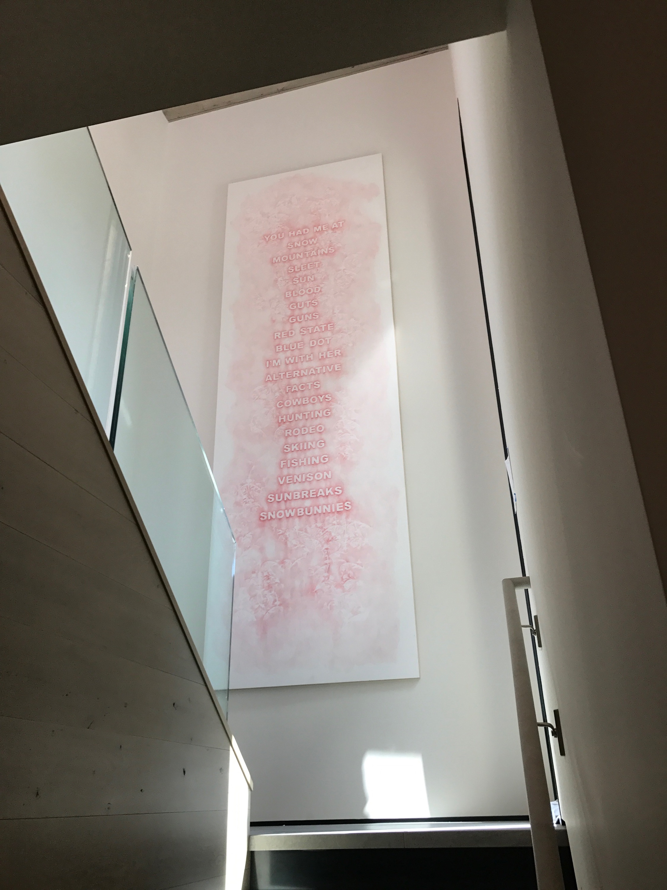 You Had Me At (Sun Valley) , colored pencil on paper mounted to wood panel, 48 x 156 inches, 2017