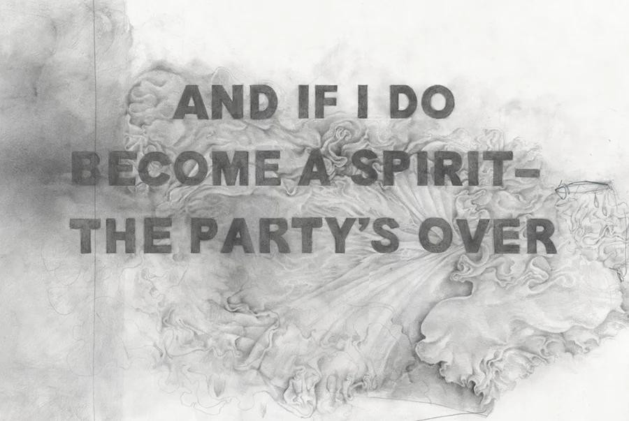 And If I Do Become A Spirit , graphite on paper, 14 x 19 inches, 2016