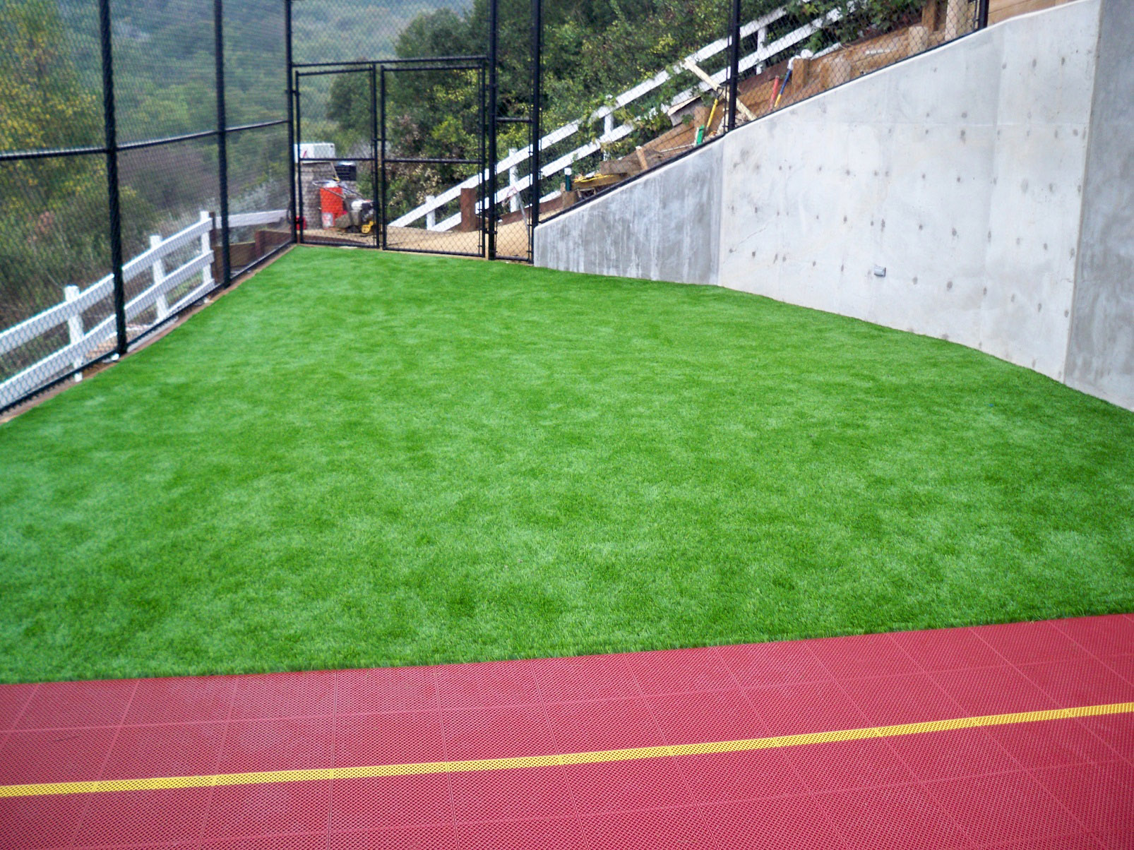 Synthetic grass landscape