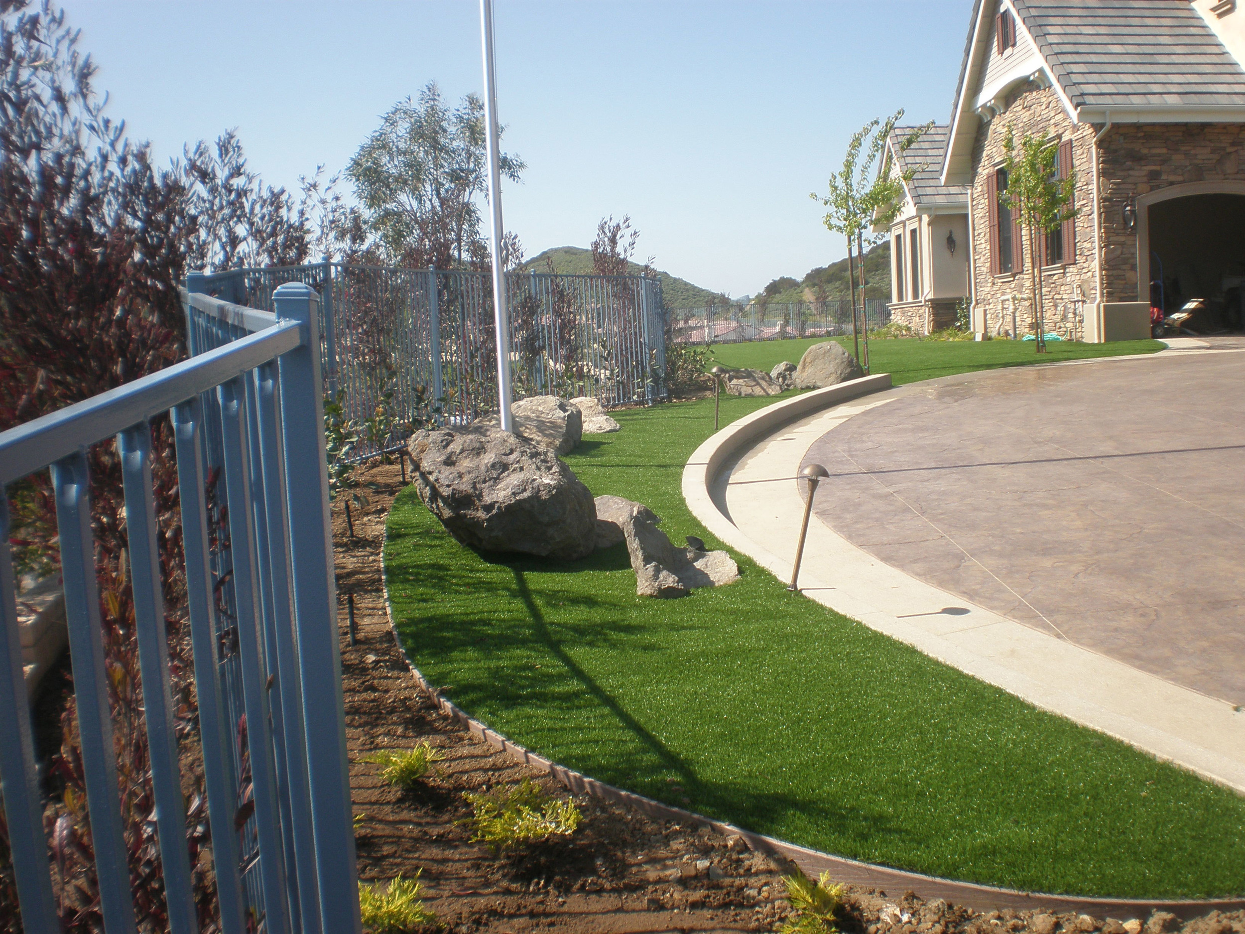 Synthetic grass landscape