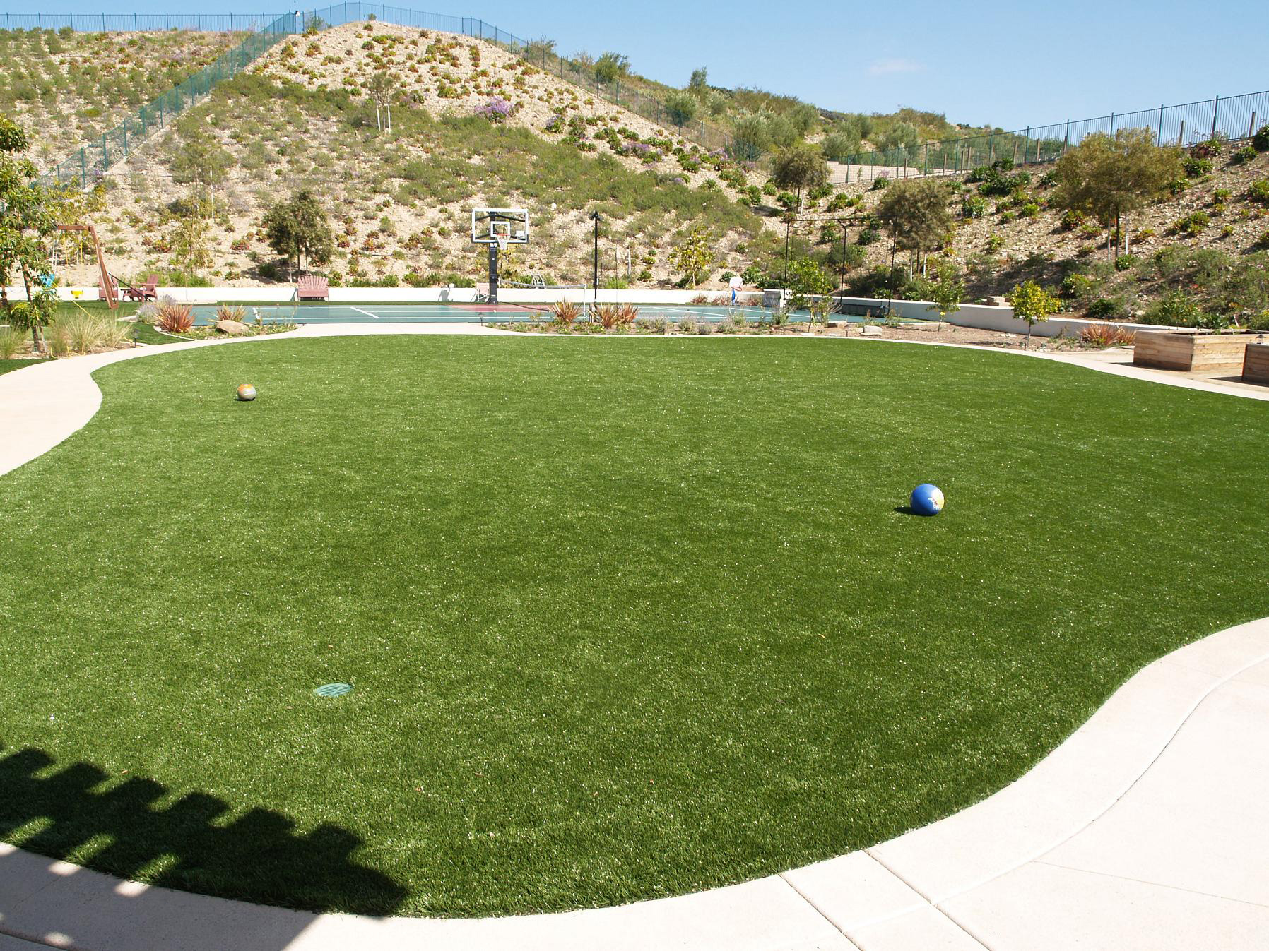 Synthetic grass landscape