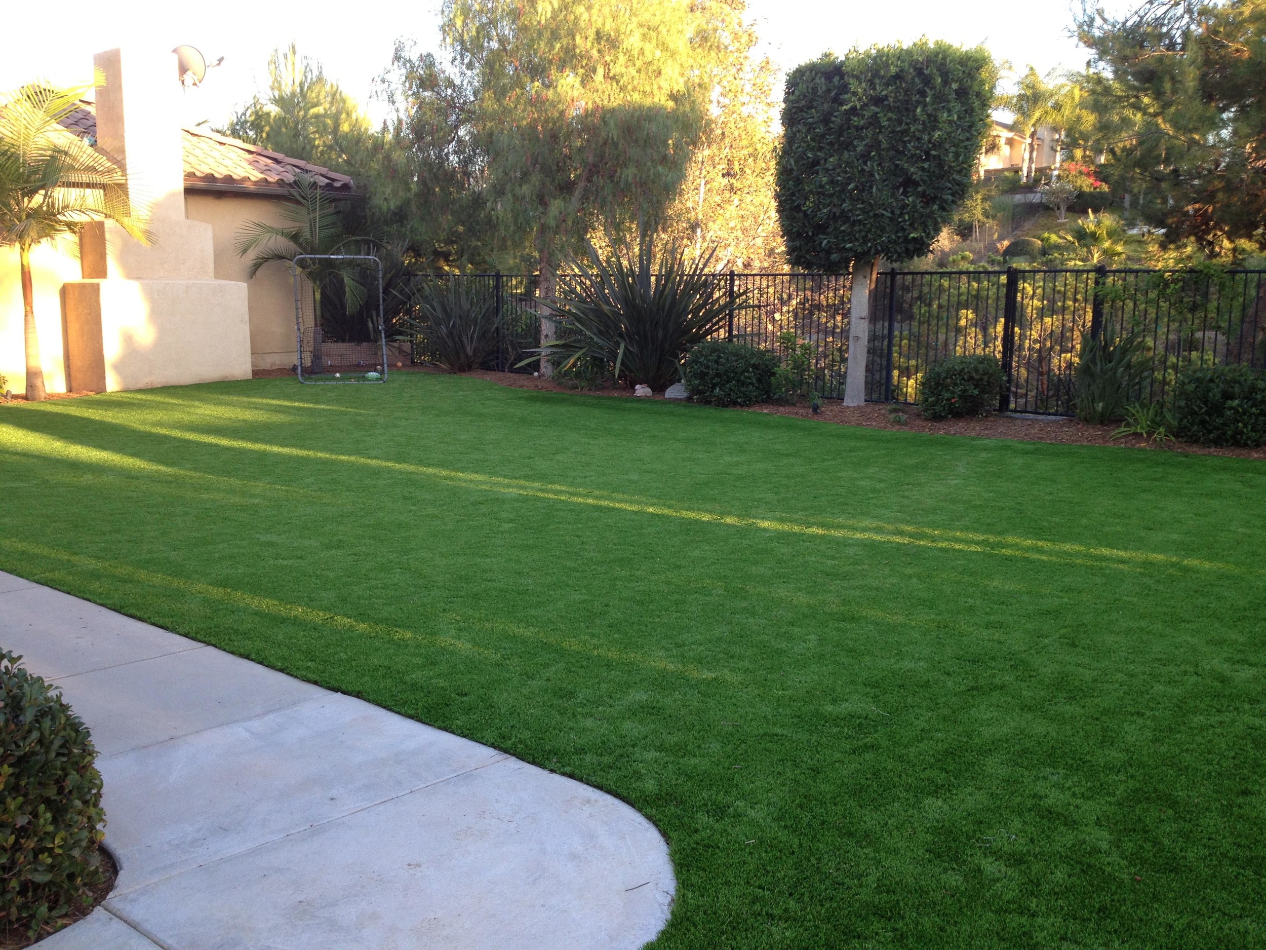 Synthetic grass landscape