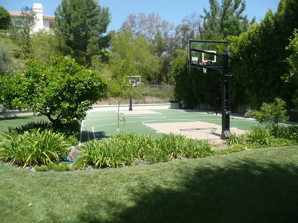 Backyard basketball court