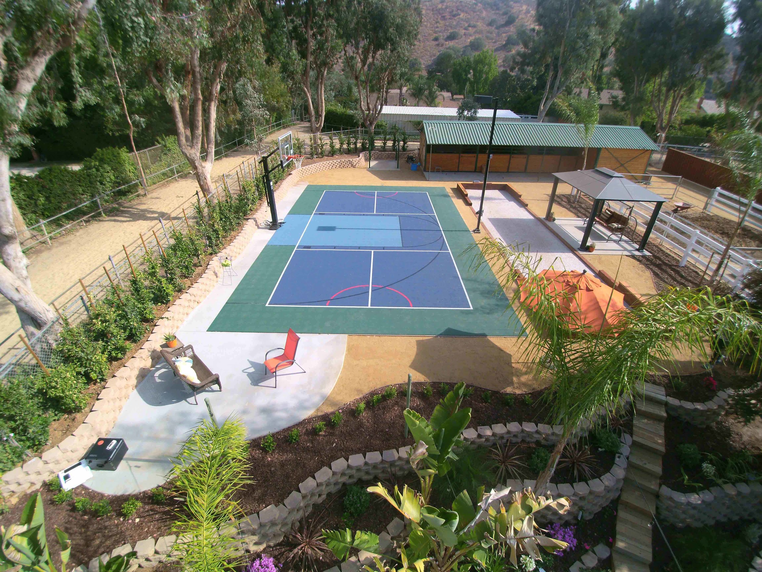 Drought tolerant with sport court