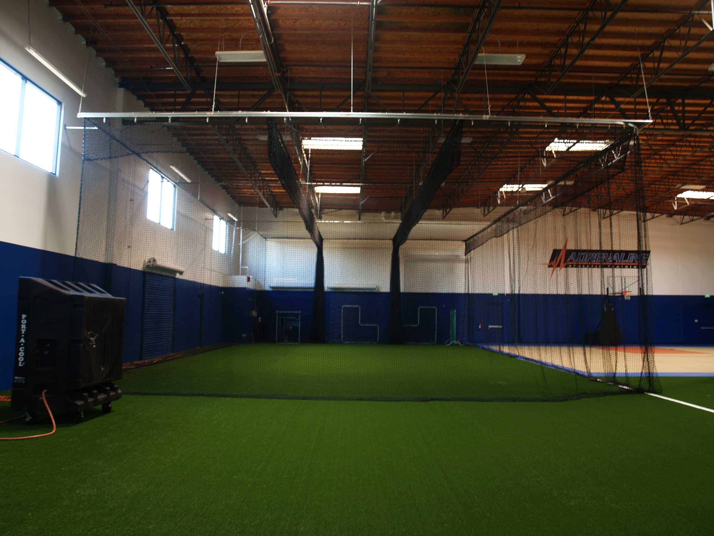 Synthetic artificial grass batting cage