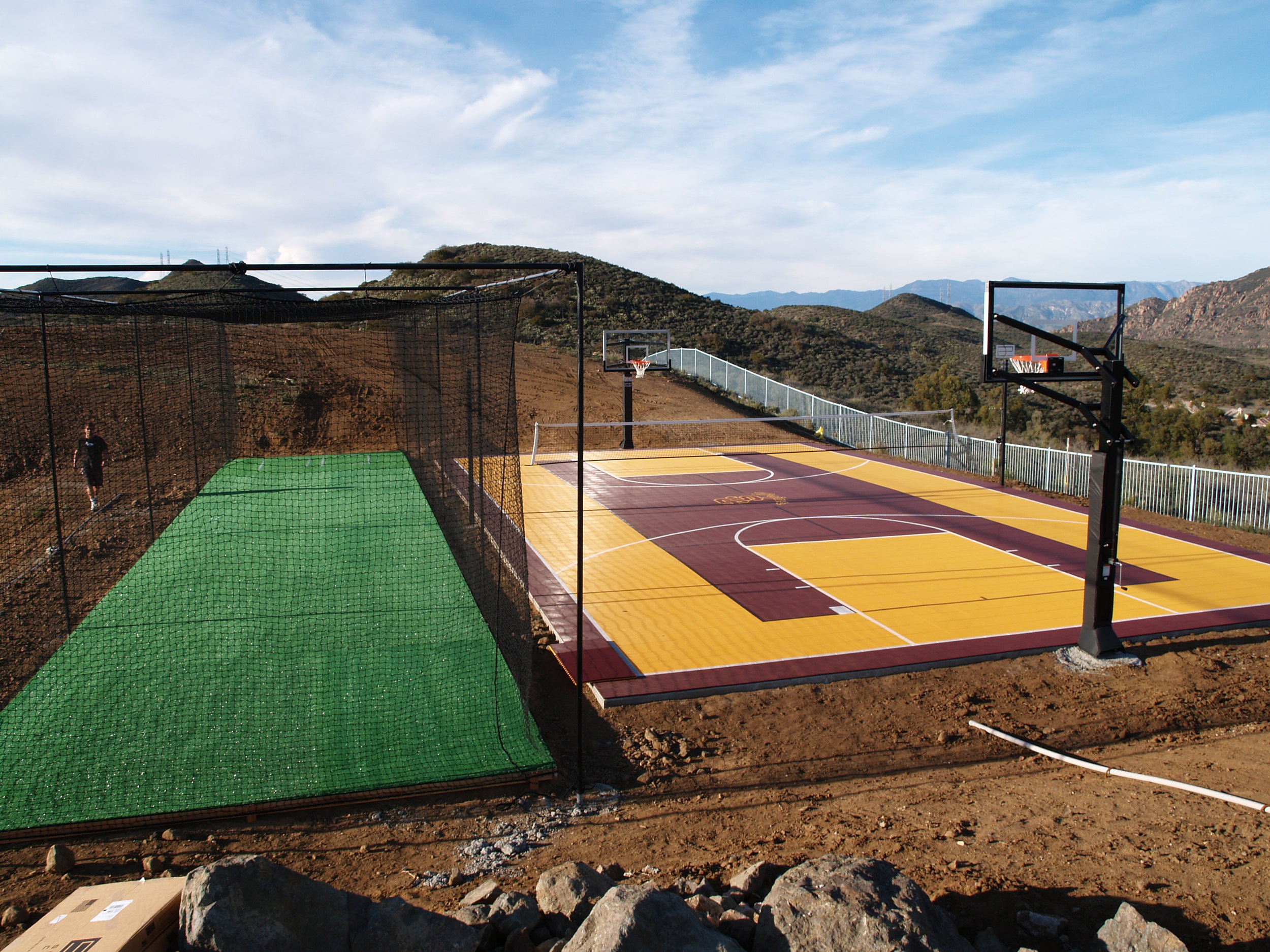 Synthetic grass batting cage by Sport Court