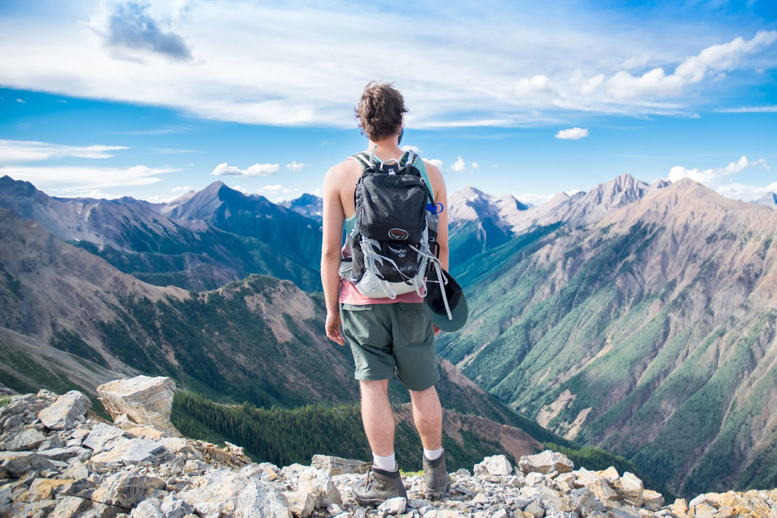Does that mountain look steep to you? It depends on how heavy your backpack feels.