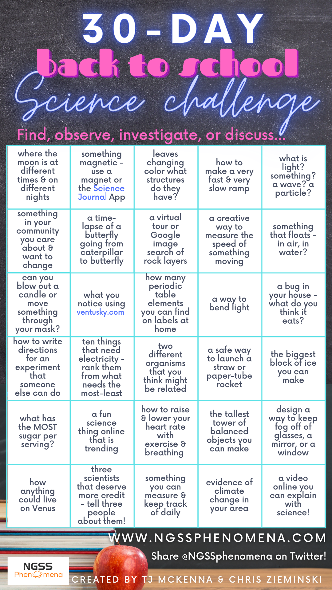 30 Day Back-to-School Science Challenge