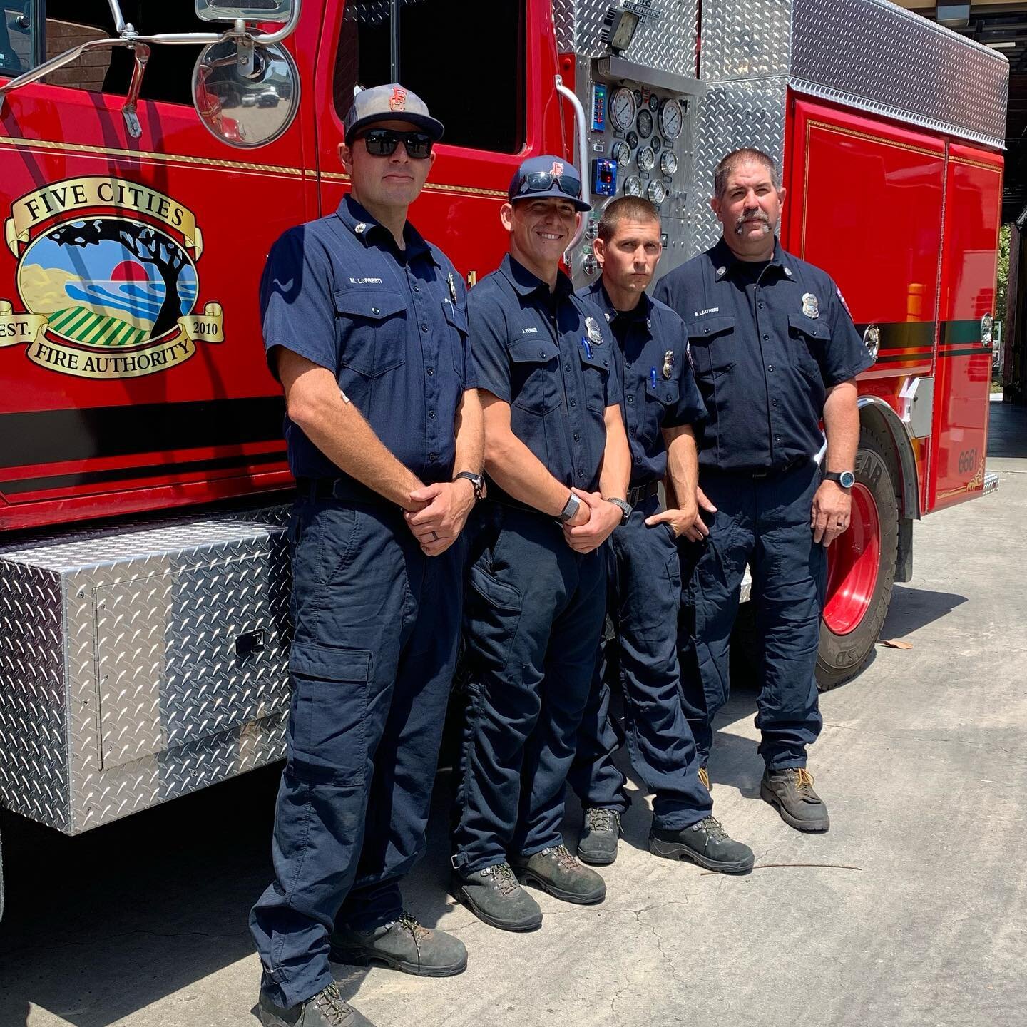 FCFA joined Strike Team 1473C along with San Miguel, Camp Roberts, Atascadero and SLO City to deploy to the #RiverFire in Mariposa County. Be safe! #5citiesfire