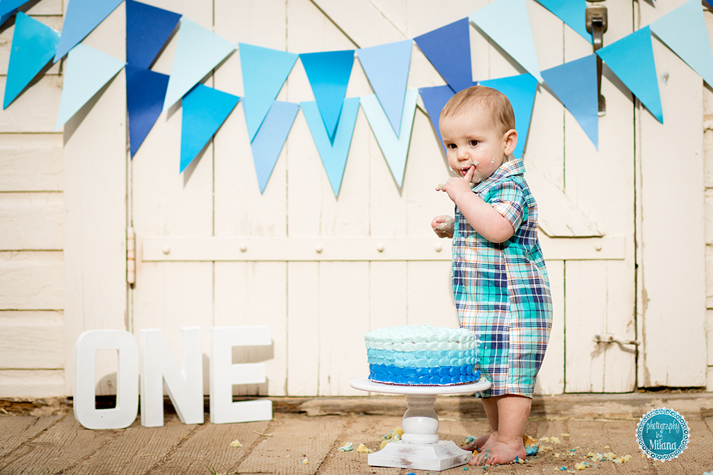 Micah tasting cake