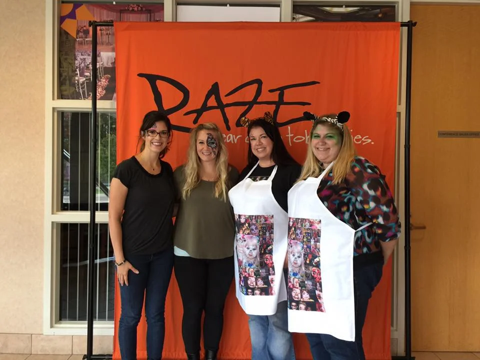 Left to Right: Me, Lisa Howell (Paint Me Pretty +), Lisa Alto Kiser (Alto Design FacePainting), and her niece!