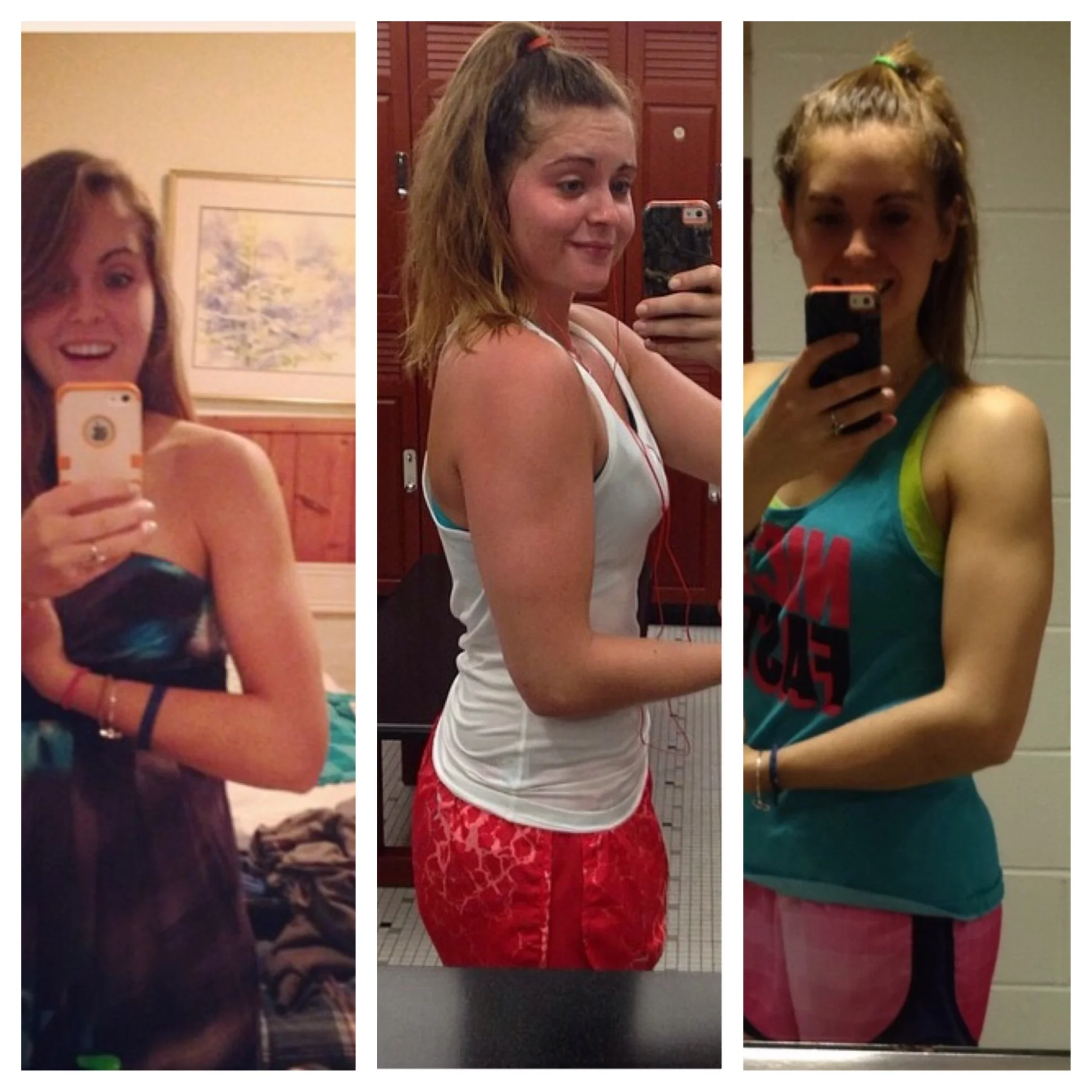 Beginning of orthorexia --> Middle of losing weight --> End of first whole 30