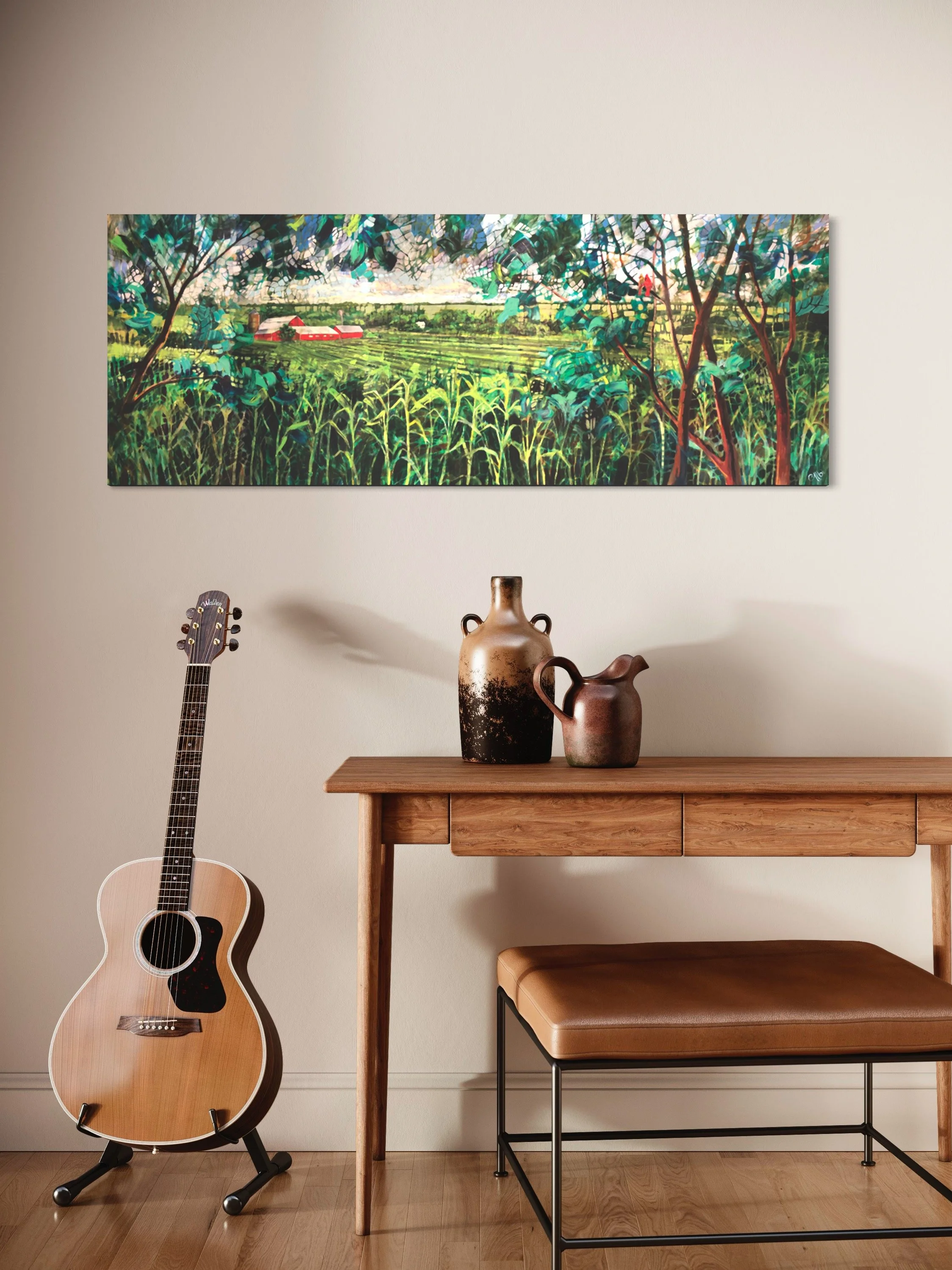 Raised on Your Ways fine art metal and canvas print by Cecile Albi