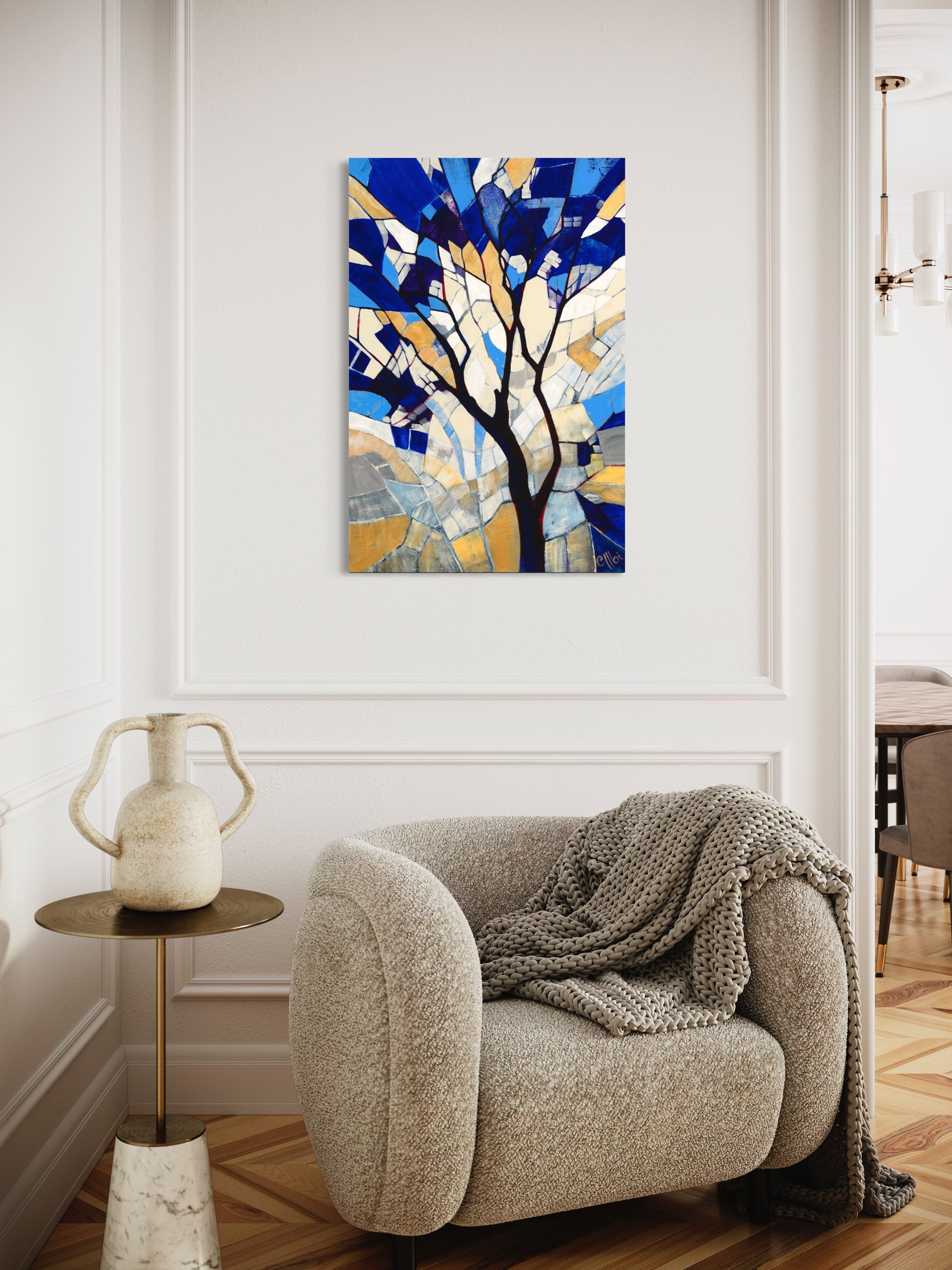 Old Country Tree fine art metal and canvas print by Cecile Albi