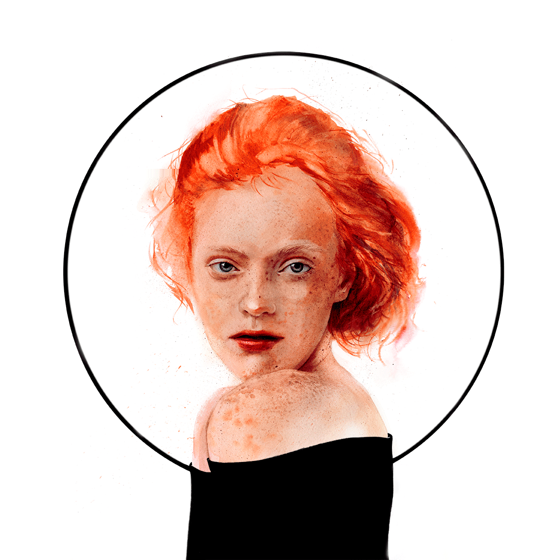 Illustrative portraits by Anastasia Lisich