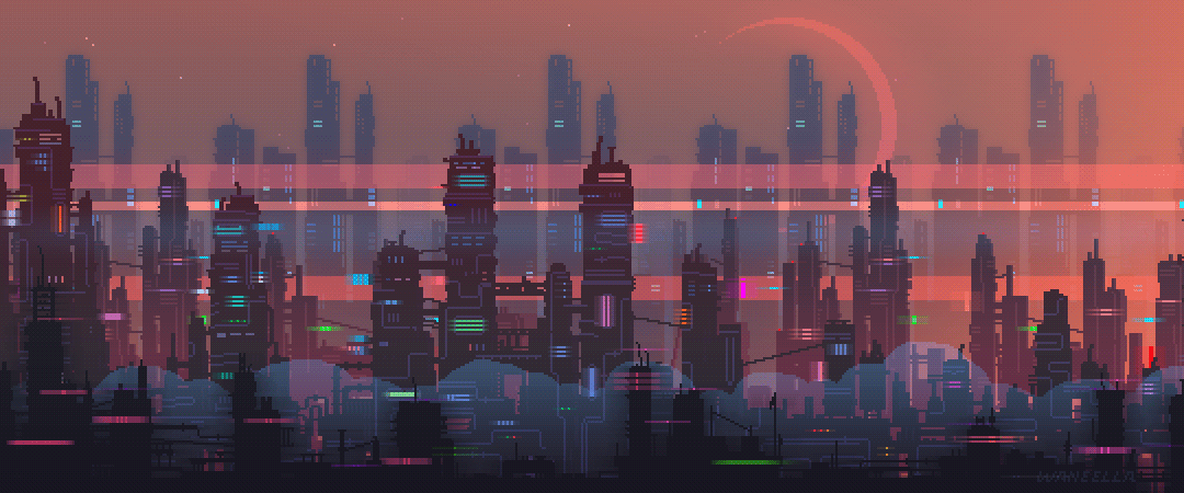 Pixel Cities by Waneella