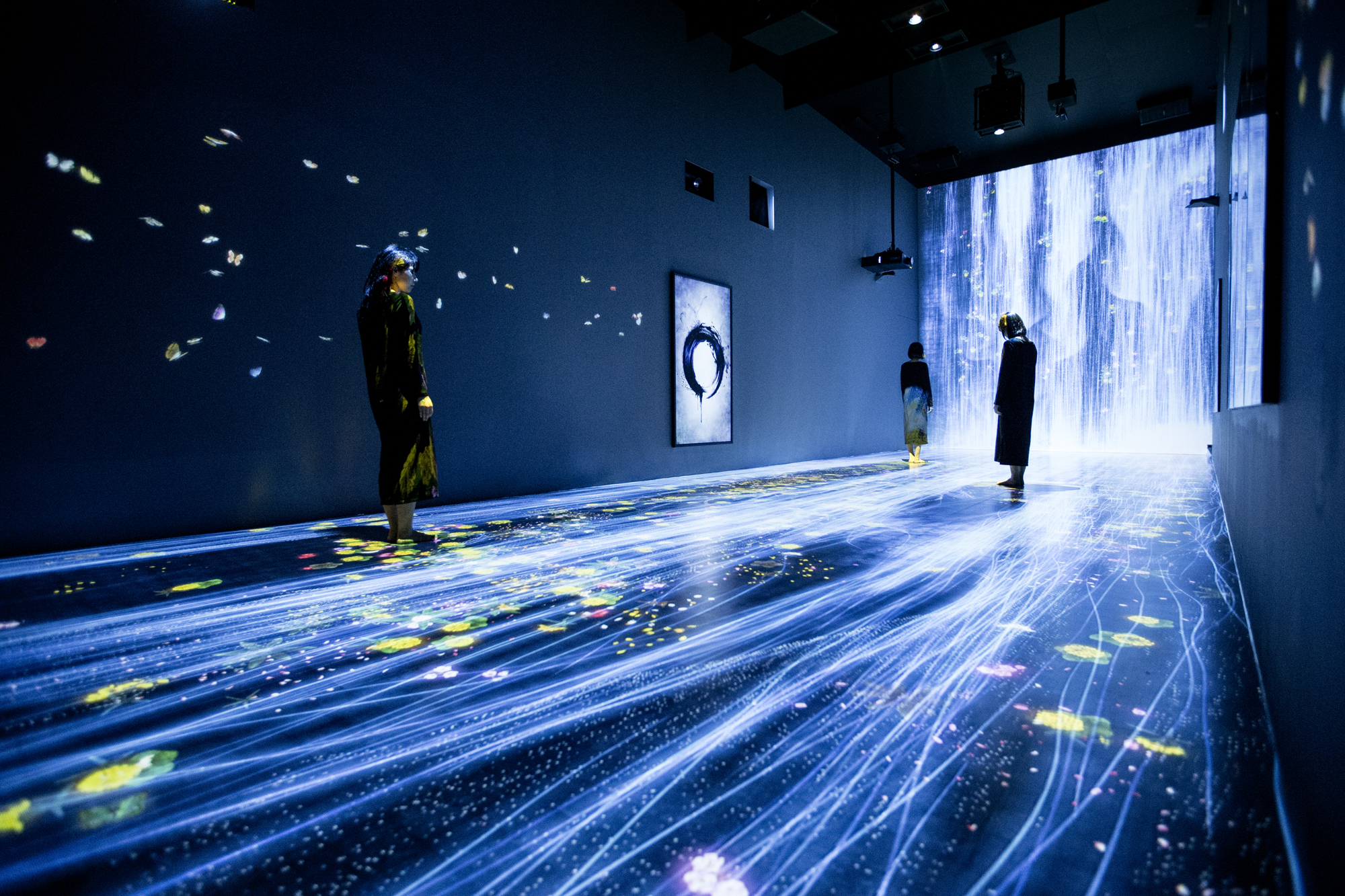 Interactive light. Музей TEAMLAB В России. TEAMLAB инсталляции. 3d Mapping видеомэппинг в музее. 3d мэппинг на инсталляции.