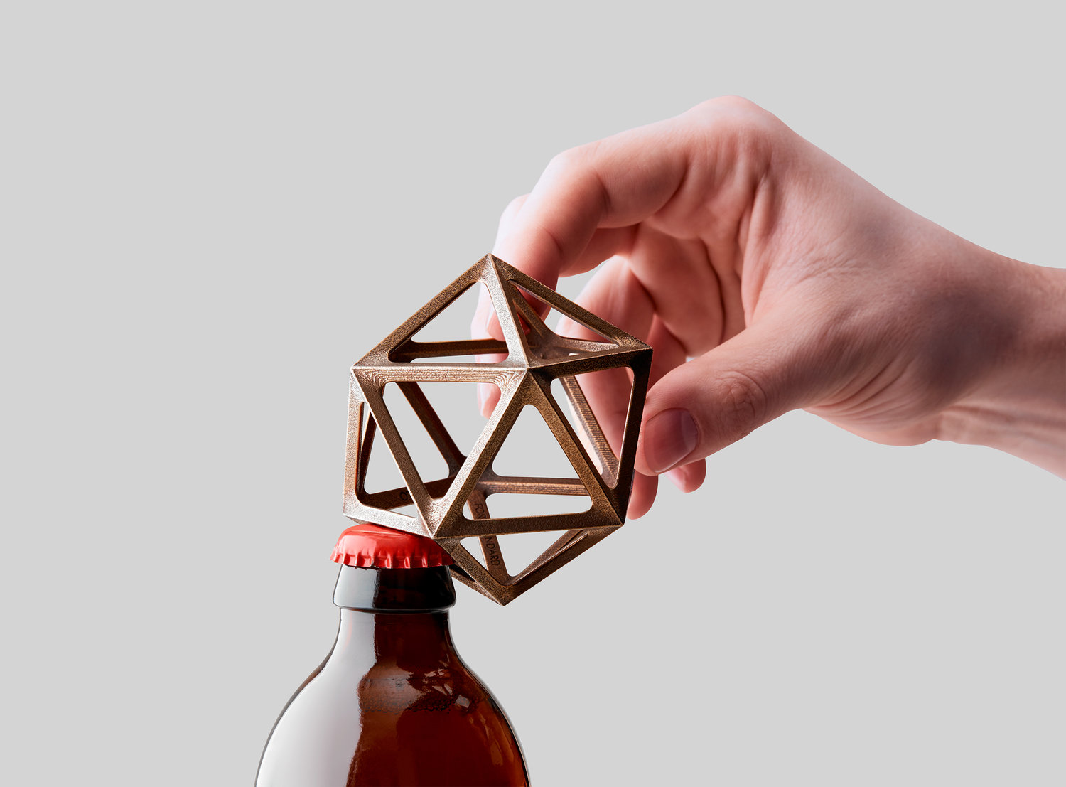 Ico Bottle Opener made with 3D printed bronze: OTHR x Fort Standard 