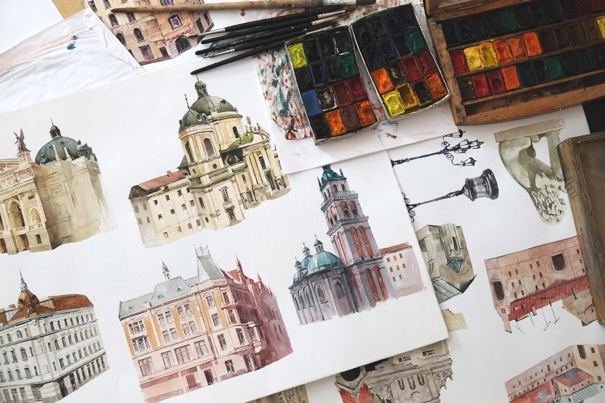 Watercolour Illustrations by Dmitry Ligay