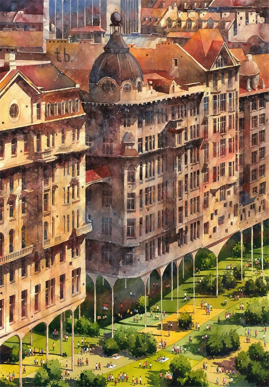 Architectural Watercolours by Tytus Brzozowski